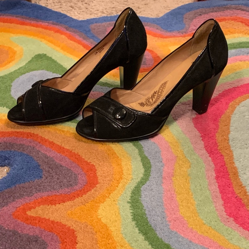 Sofft Suede Peep Toe Pump sz 8.5